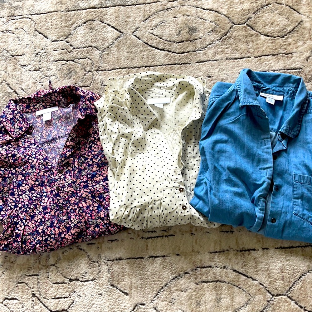 Lot of 3 motherhood maternity belted tunics